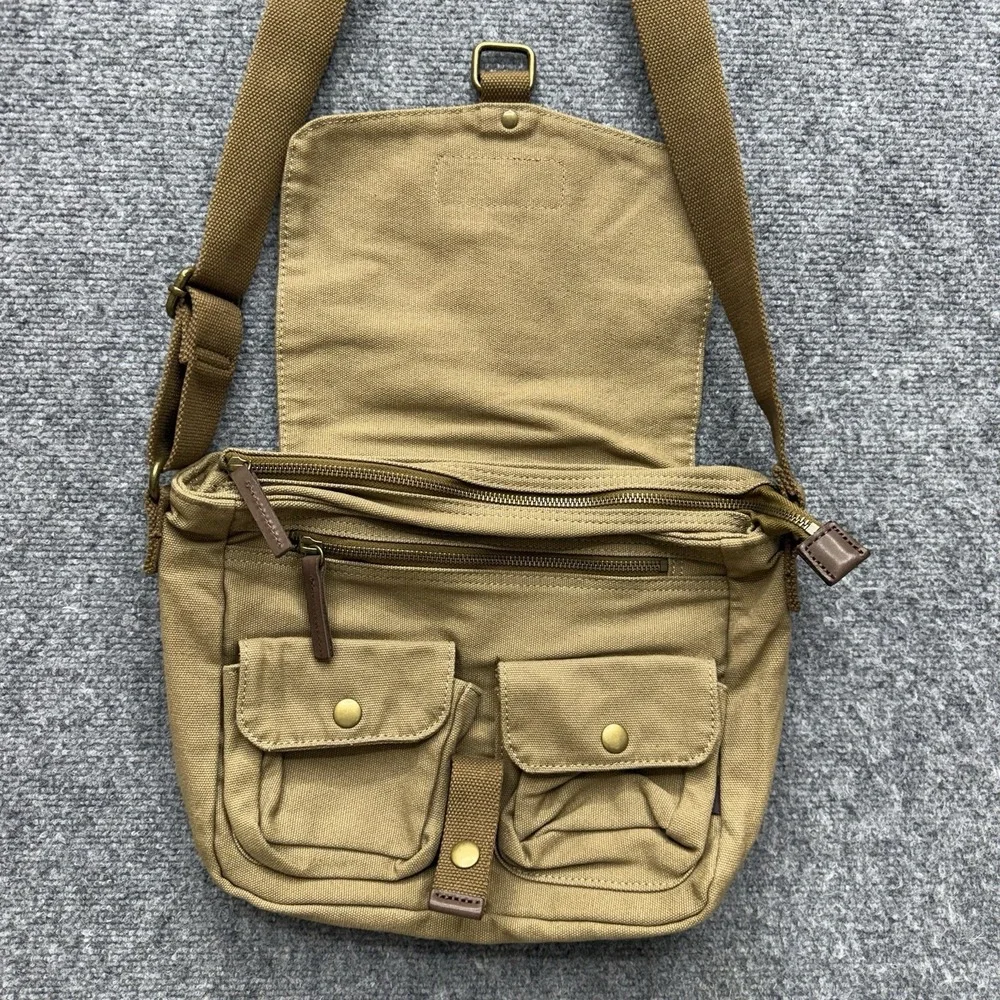 Gootium Canvas Messenger Bag Crossbody Shoulder Military Bag Adjustable